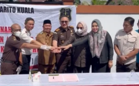 Ketua DPRD Batola Hadiri Pemusnahan Barang Rampasan Berkekuatan Hukum Tetap