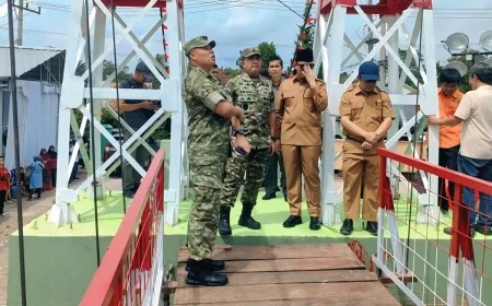 Jembatan Gantung Garuda di OKU Kembali Berfungsi Setelah Putus Akibat Banjir