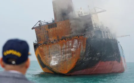 2 Kapal Tanker Asing Diserang di Perairan Irak, Satu Terbakar Parah