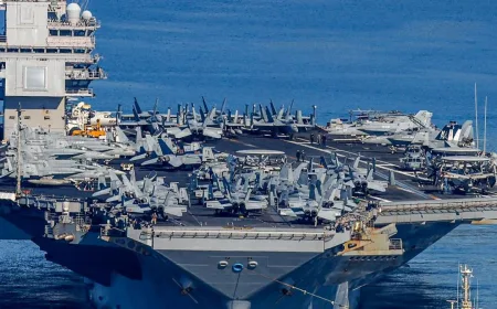 Kapal Induk Terbesar AS, USS Gerald R. Ford, Terbakar di Tengah Konflik dengan Iran