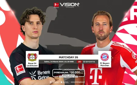 Jadwal Siaran Langsung Bayer Leverkusen vs Bayern Munich di Bundesliga 2025-2026 Live di Vision+