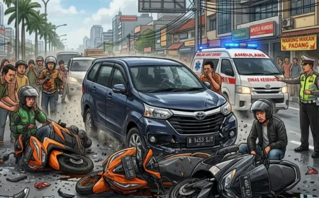 Kecelakaan Maut di Simpang Tonjong Ciamis: Pejalan Kaki Tewas Tertabrak Avanza