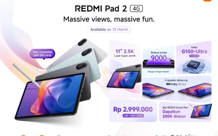 Redmi Pad 2 4G Jadi Tablet Redmi Pertama dengan SIM Card, Harga Mulai Rp2,9 Juta