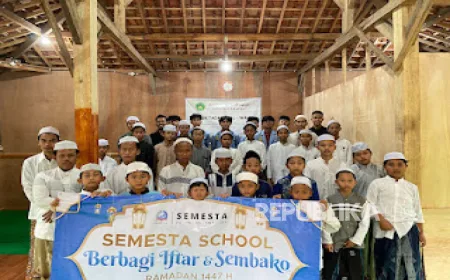 Semesta School dan Dinas Sosial Semarang Salurkan 2.120 Paket Iftar dan 500 Sembako di Ramadhan 1447H