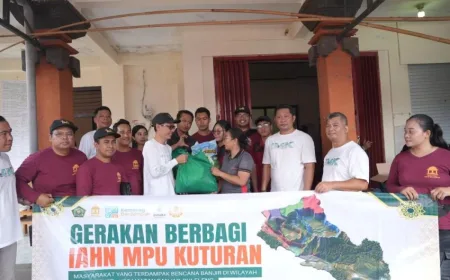 IAHN Mpu Kuturan Salurkan Bantuan Korban Banjir Bandang di Desa Banjar