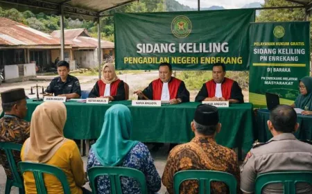 PN Enrekang Gelar Sidang Keliling di Baraka, Layanan Hukum Gratis untuk Warga