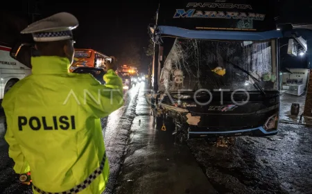 Kecelakaan Lalu Lintas di Jalur Mudik Garut Picu Kemacetan 3 Km