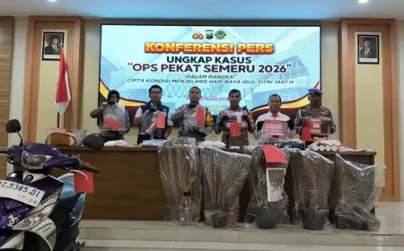 Polres Kediri Ungkap 142 Kasus Kriminal Jelang Idul Fitri, Termasuk Perakitan Petasan