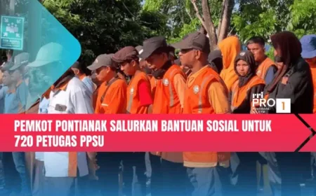 Pemkot Pontianak Salurkan Bantuan Sosial untuk 720 Petugas PPSU Jelang Idul Fitri