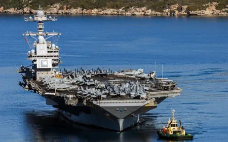 Iran Ancam Serang Kapal Induk AS USS Gerald Ford di Laut Merah