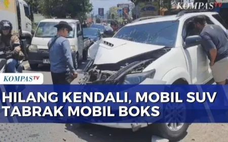 Kecelakaan di Jalur Mudik Jakarta-Bandung via Purwakarta, Mobil SUV Tabrak Mobil Boks
