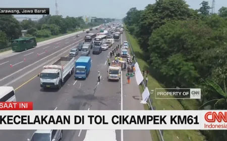 Kecelakaan di KM 61 Tol Cikampek: Lalu Lintas Sempat Tersendat dan Kondisi Terbaru