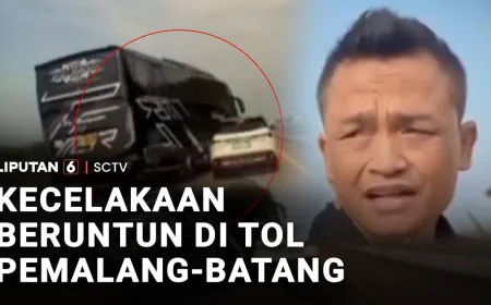 Kecelakaan Beruntun Tol Pemalang-Batang Libatkan 6 Kendaraan, Ini Faktanya