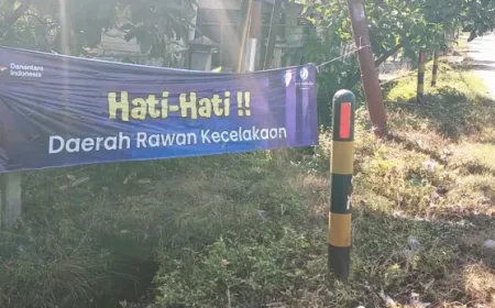 Polres Aceh Utara Pasang Spanduk Imbauan Keselamatan di Titik Rawan Kecelakaan