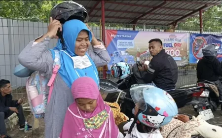 Hemat Ongkos Mudik 2026, Ibu Karawang Touring Motor Bersama 2 Anak ke Madiun