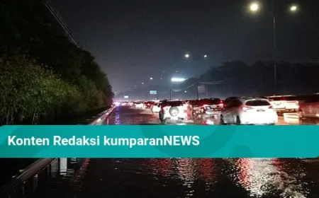 Banjir Genangi Tol Jagorawi Km 12, Rekayasa Lalu Lintas Diberlakukan Segera