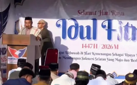 Partai Perindo Sulsel Gelar Salat Id di Makassar, Perkuat Ukhuah dan Kebersamaan Warga