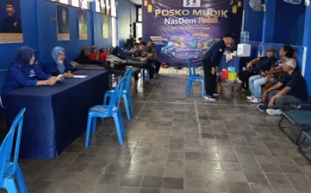 Posko Mudik NasDem Jateng Tingkatkan Kebugaran demi Keselamatan Pemudik