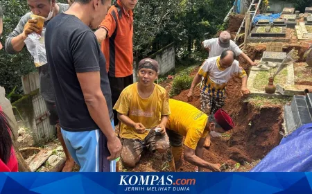 Longsor di TPU Muara Benda Depok Akibat Hujan Berhari-hari, 16 Makam Terdampak