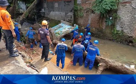 Longsor Turap Kali Baru di Batu Ampar Jaktim Sebabkan Percetakan Ambruk