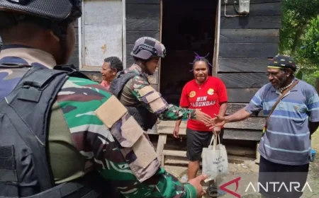 Satgas Yonif 511 Perkuat Interaksi Sosial Demi Stabilitas Keamanan Tolikara