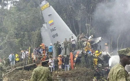 Korban Tewas Kecelakaan Pesawat Militer Kolombia Meningkat Jadi 66 Orang