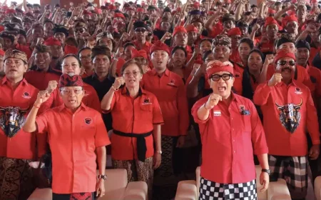 Koster Kukuhkan 5.058 Pengurus PDI Perjuangan Tabanan, Struktur Partai Makin Solid