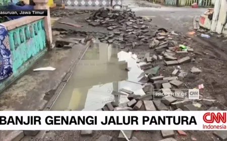 Banjir Genangi Jalur Pantura Pasuruan, Kemacetan Parah Saat Musim Mudik