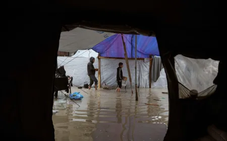Banjir Kembali Genangi Lokasi Pengungsian di Gaza, Krisis Kemanusiaan Memburuk