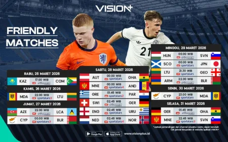 Jadwal Friendly Match Internasional: Inggris, Jerman, dan Belanda Siap Tampil, Live di Vision+
