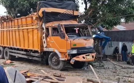 Kecelakaan Beruntun 5 Kendaraan di Jalinsum Labuhanbatu, 1 Pemudik Tewas Tragis