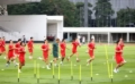 Latihan Intensif Timnas Indonesia Jelang FIFA Series Hadapi St Kitts and Nevis