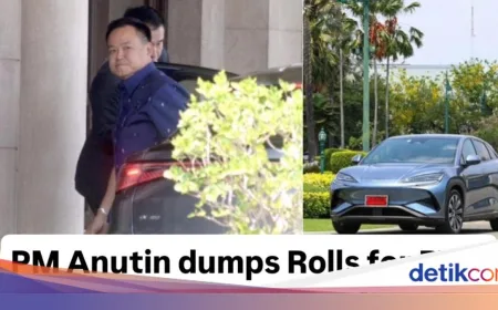 PM Thailand Anutin Beralih Pakai Mobil Listrik BYD karena Krisis BBM Melanda