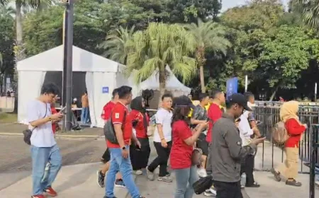 Suporter Serbu Stadion GBK Jelang Laga Timnas Indonesia vs Saint Kitts and Nevis