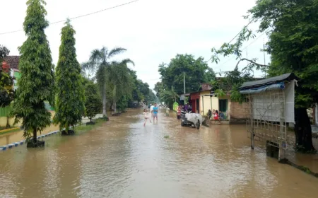 Banjir di Jombang Rendam 60 Rumah Akibat Sumbatan Sampah di Sungai Marmoyo