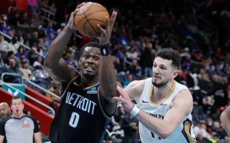 Jalen Duren Pimpin Detroit Pistons Tumbangkan New Orleans Pelicans 129-108