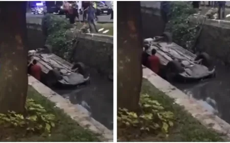 Kecelakaan Pondok Aren: Mobil Tercebur ke Kali di Puri Bintaro Residence