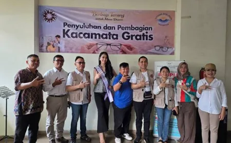 Bakti Sosial Kacamata Gratis oleh DPP Kerukunan Keluarga Kawanua untuk Anak dan Lansia