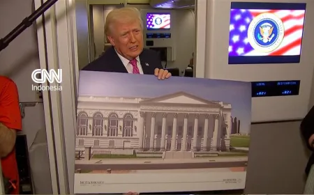 Renovasi Ballroom Gedung Putih: Trump Pamer Gambar Terbaru Proyek Tahan Drone