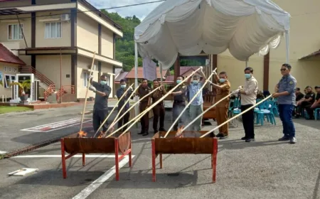 Kejari Abdya Musnahkan Narkotika dan BB Kriminal dari 14 Kasus Inkrah