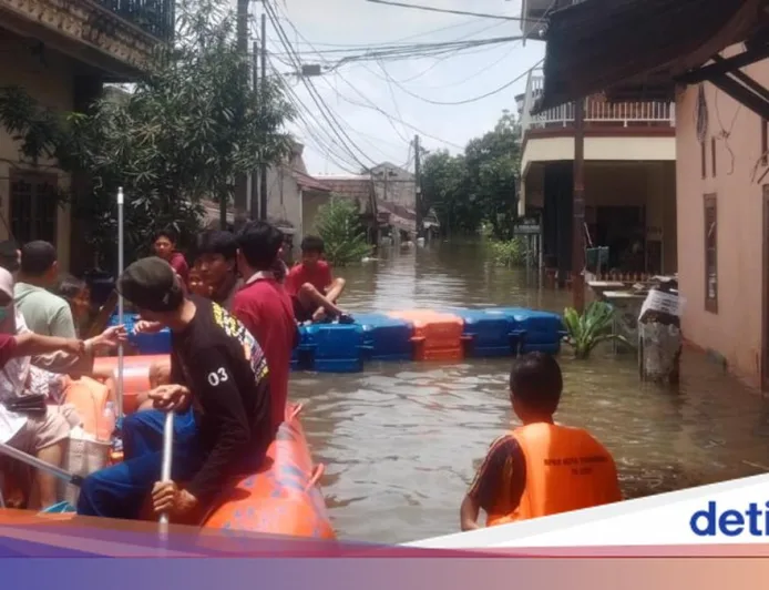 Banjir di Periuk Kota Tangerang Berangsur Surut, Tinggi Air Turun Drastis