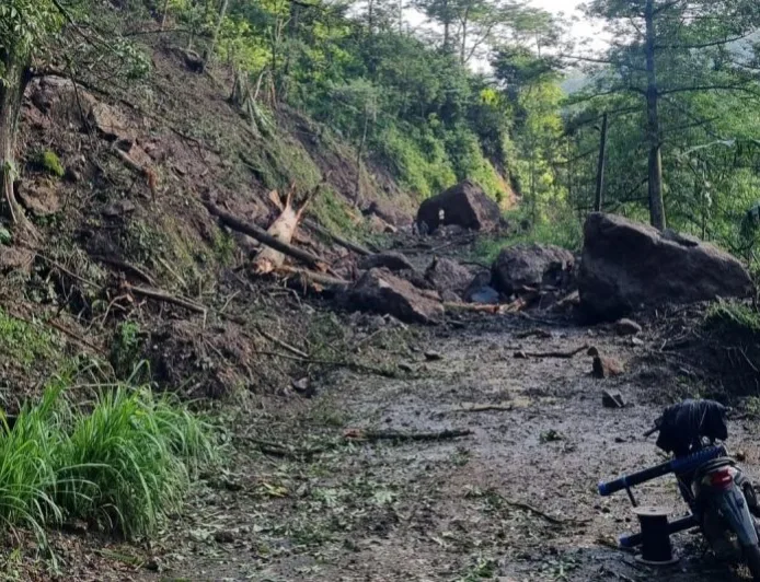 Tebing Longsor 100 Meter di Jepara Tutup Akses Jalan Desa Tempur