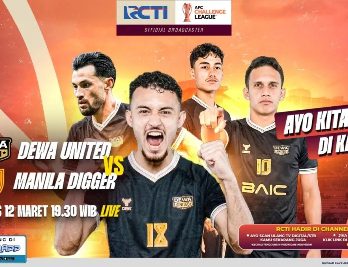 Live RCTI Malam Ini: Jadwal Siaran Langsung Dewa United vs Manila Digger AFC Challenge League 2026