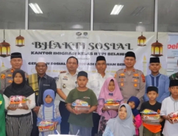 Imigrasi Belawan Gelar Bakti Sosial dan Santuni 100 Anak Yatim di Ramadan 1447 H