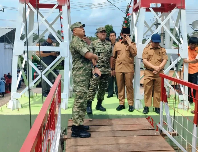 Jembatan Gantung Garuda di OKU Kembali Berfungsi Setelah Putus Akibat Banjir