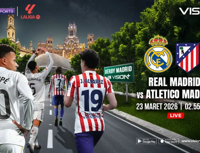 Link Live Streaming Real Madrid vs Atletico Madrid di LaLiga 2025-2026 di Vision+