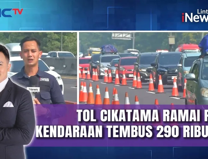 Tol Cikatama Macet Parah Karena Lonjakan Kendaraan Pemudik Lebaran 2026