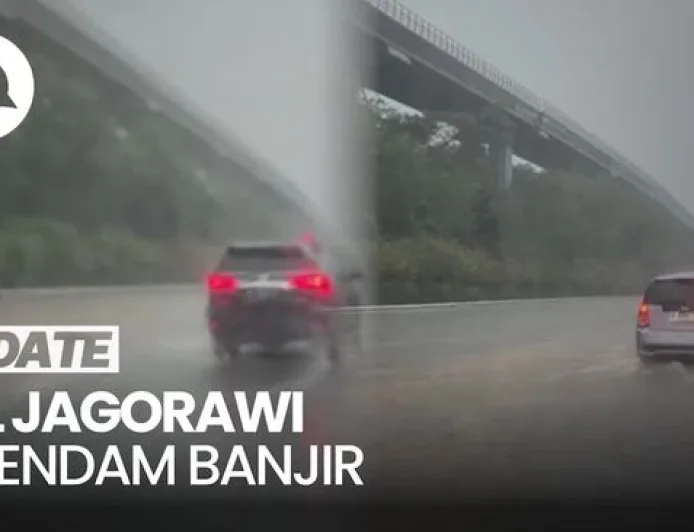 Banjir Genangi KM 12 Tol Jagorawi, Arus Lalin Menuju Jakarta Macet Total