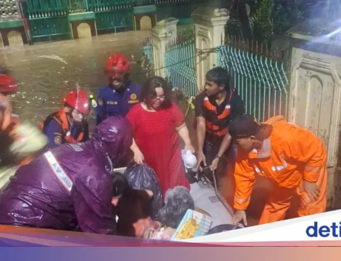 Banjir Ciracas Jaktim Evakuasi 47 Warga Termasuk Ibu Hamil dan Balita