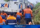 Longsor di Jalur Maswati–Sasaksaat Ganggu Perjalanan Kereta, KAI Kebut Bersihkan Rel